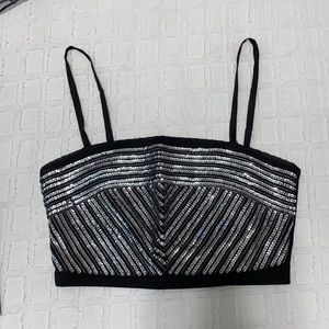 Bethany Mota/Aeropostale Black Sequined Top